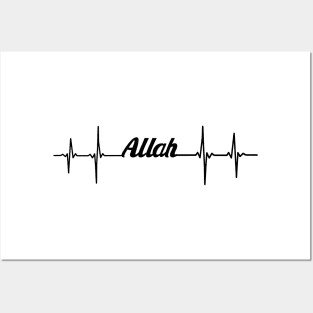 Allah Heartbeat Posters and Art